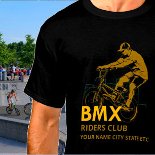 Camiseta Adicionar Nome Alterar Texto BMX Riders Club Urban
