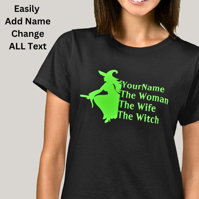 Camiseta Adicionar Nome Alterar Texto Mulher Esposa Esposa  (Criador carregado)