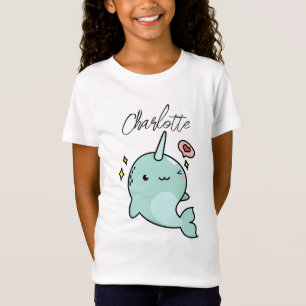 Camiseta Adicionar Nome ao Narwhal - Presente para Amantes 