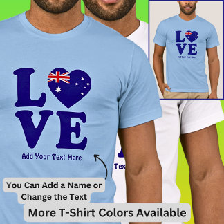 Camiseta Adicionar Nome Editar Texto - Sinalizador Blue Lov