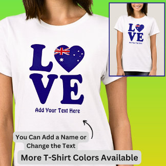 Camiseta Adicionar Nome Editar Texto - Sinalizador Blue Lov