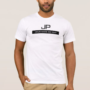 Camiseta Adicionar Nome ou Texto Moderno Monograma de Homen