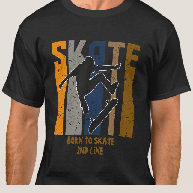 Camiseta Adicionar nome ou texto - skateboarder do SKATE (Criador carregado)