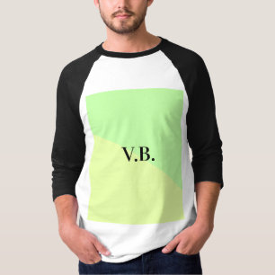 Camiseta Adicionar nome texto monograma cor sólida simples 