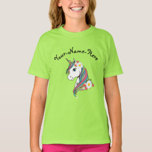 Camiseta Adicionar nome White Daisies cor-de-rosa flores un