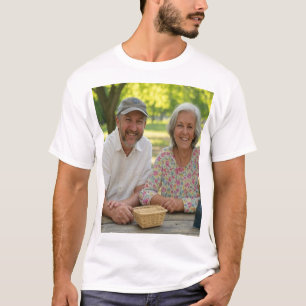 Camiseta Adicionar Personalização de Foto Aposentada