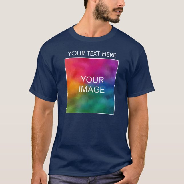 Camiseta Adicionar Personalizado Sua Imagem Logotipo Texto  (Frente)