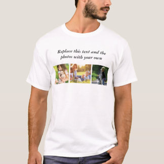 Camiseta Adicionar seu próprio texto e fotos