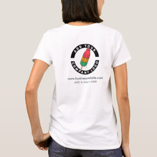 Camiseta Adicionar Slogan e URL do site da Empresa de Logot