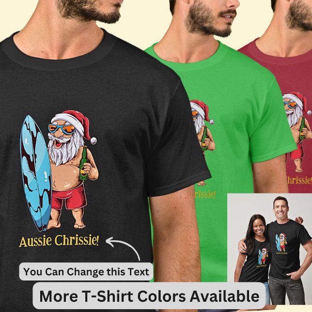 Camiseta Adicionar Texto de Alteração de Nome - Aussie Chri (Criador carregado)