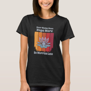 Camiseta Adicionar Texto de Alteração de Nome Faz Yoga Mais
