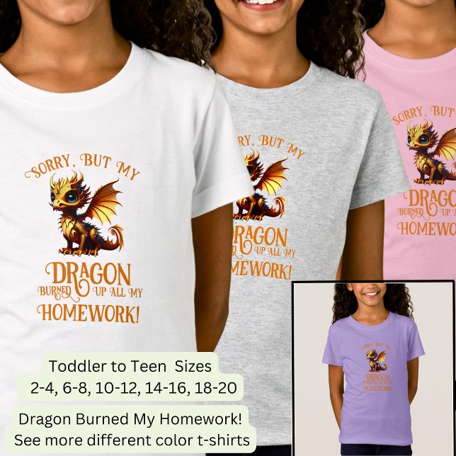 Camiseta Adicionar Texto de Nome - Dragão Queimou Minha Cas (Criador carregado)