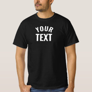 Camiseta Adicionar texto moderno e elegante valor preto do 