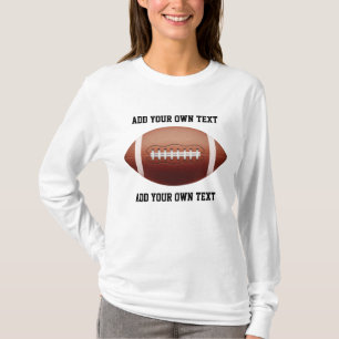 Camiseta Adicionar texto na almofada de lançamento de futeb