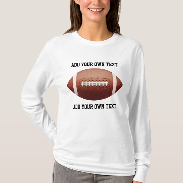Camiseta Adicionar texto na almofada de lançamento de futeb (Frente)