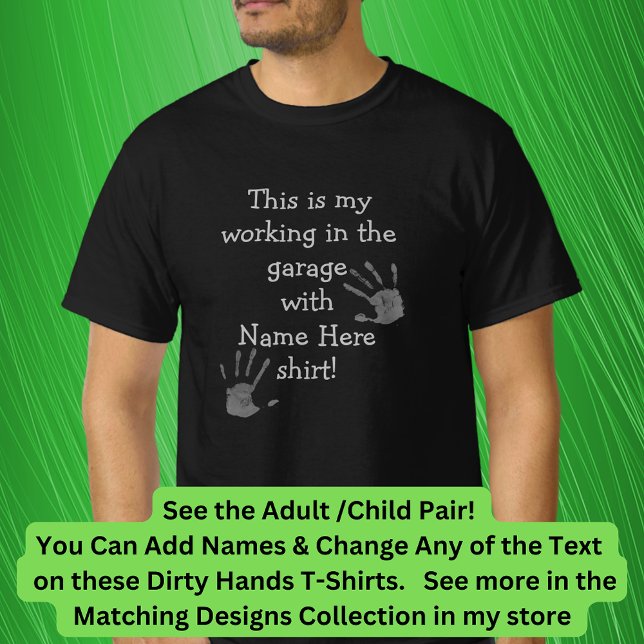 Camiseta Adicionar Títulos, Trabalhando em Mãos Sujas de Ga (Criador carregado)