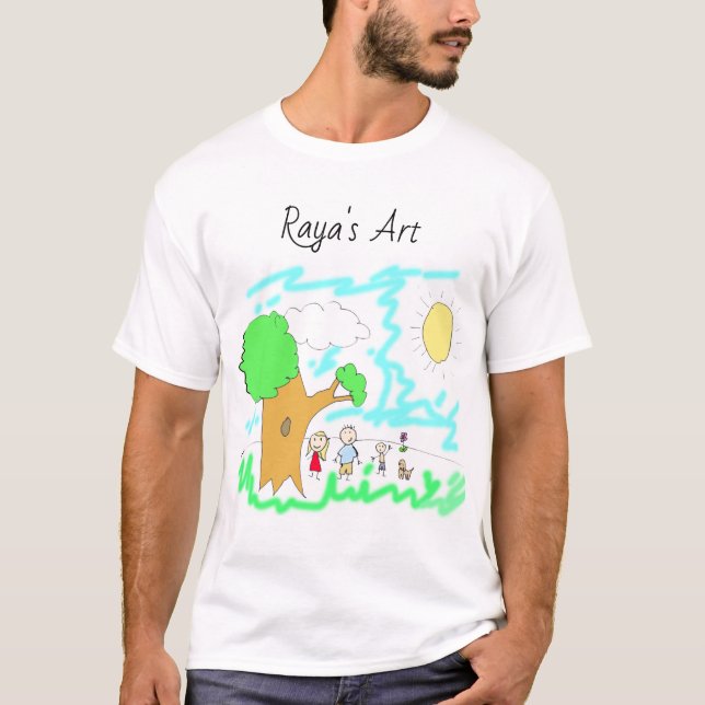 Camiseta Adicione a Trabalho de arte do seu filho a esta ca (Frente)