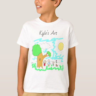Camiseta Adicione a Trabalho de arte do seu filho a esta ca