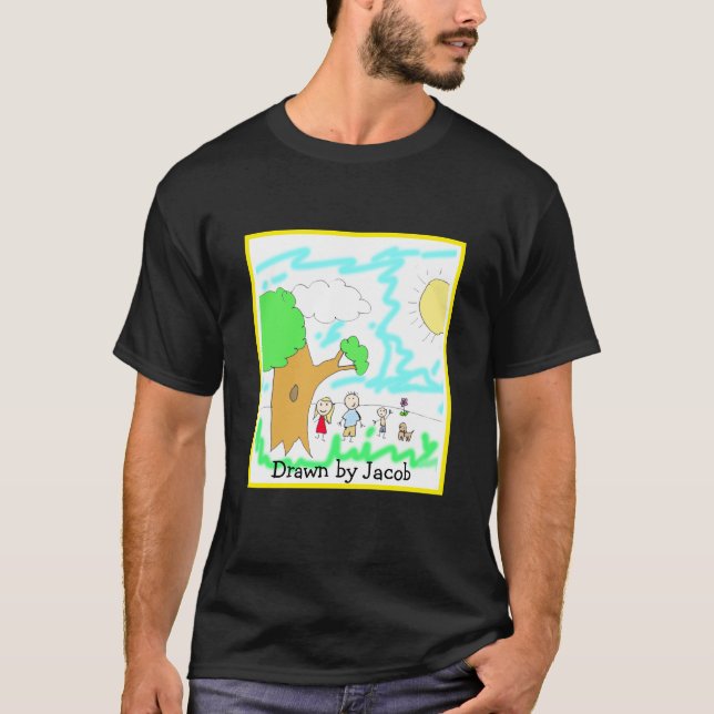 Camiseta Adicione a Trabalho de arte do seu Filho a isto (Frente)