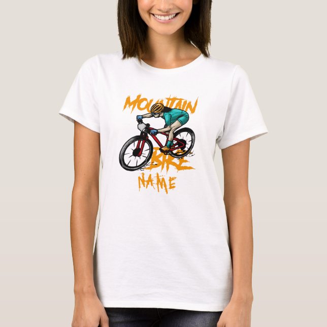 Camiseta Adicione Nome Mountain Bike Rider (Frente)