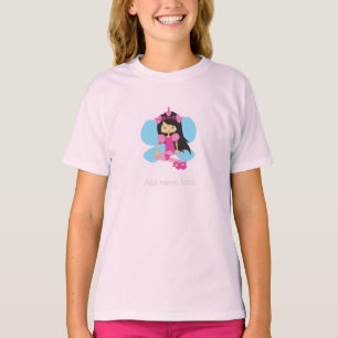 Camiseta Adicione o nome Bonito Girly Fairy Princess T shir