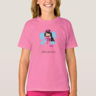 Camiseta Adicione o nome Bonito Girly Fairy Princess T shir