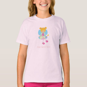 Camiseta Adicione o nome Bonito Girly Fairy Princess T shir