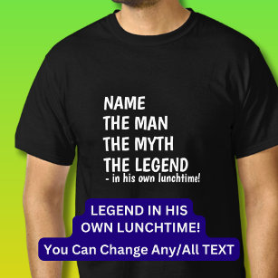 Camiseta Adicione o nome MAN MYTH LEGEND em seu próprio hor