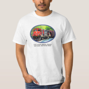 Camiseta Adicione o Nome Texto Imagem, Trem a Diesel com Fo