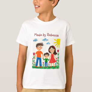 Camiseta Adicione o Trabalho de arte do seu filho a esta ca
