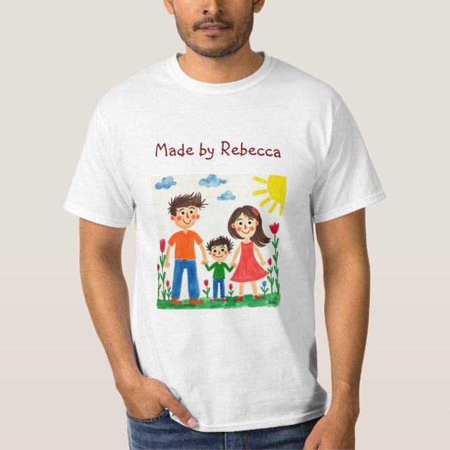 Camiseta Adicione o Trabalho de arte do seu filho a esta ca (Frente)