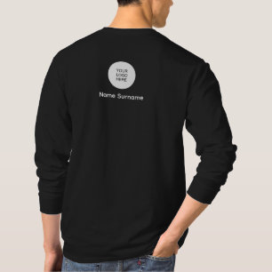 Camiseta Adicione os logotipos da sua empresa personalizado