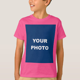 Camiseta Adicione seu logotipo de foto de imagem a rosa-uau