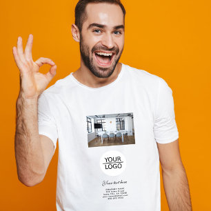 Camiseta Adicione seu logotipo Promoção de fotos de texto