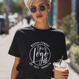 Camiseta Adicione Seu Logotipo Social Empresarial Minimalis