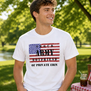Camiseta Adicione Seu Namorada SName Proud Army Namorado