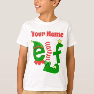 Camiseta Adicione seu Natal do nome do duende - personalize