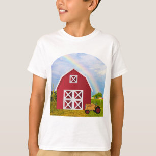 Camiseta Adicione seu nome ao Red Barn com o Blue Sky