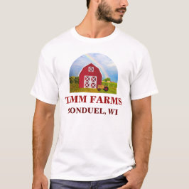 Camiseta Adicione seu nome ao Red Barn com Teto Blue Sky
