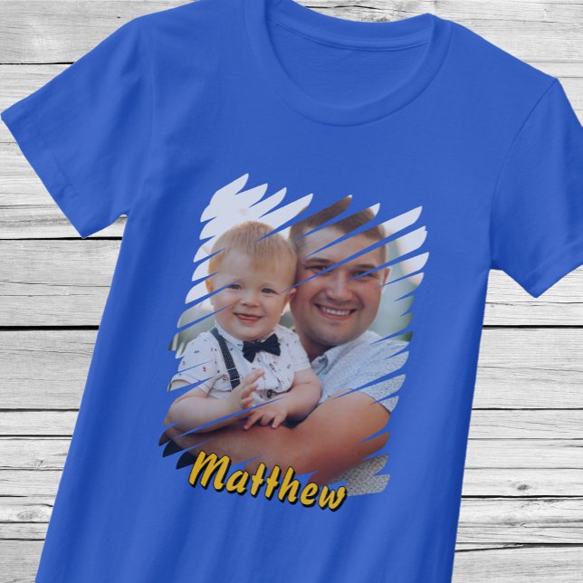 Camiseta Adicione seu & nome do retrato. Presente Personali (Criador carregado)