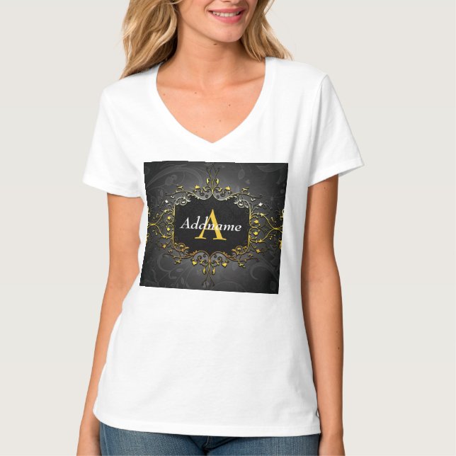 Camiseta Adicione seu nome e inicial (Frente)