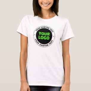 Camiseta Adicione seu próprio logotipo de negócios ou desig