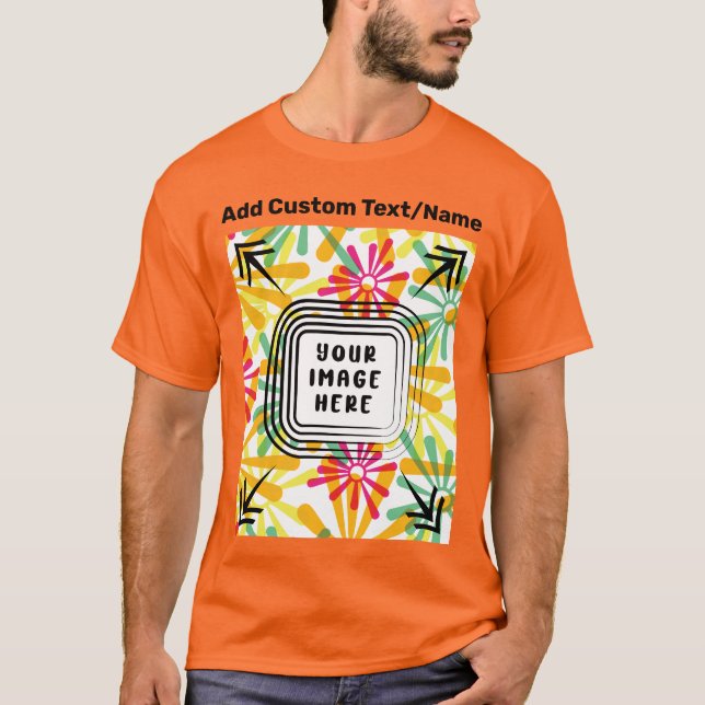 Camiseta Adicione seu próprio texto de imagem fotográfica a (Frente)