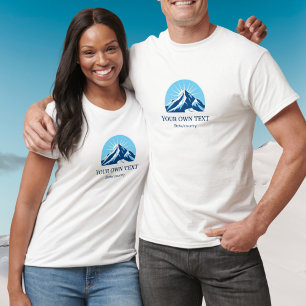 Camiseta Adicione seu próprio texto de resort de esqui de m