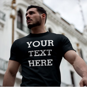Camiseta Adicione seu próprio texto personalizado aqui pret