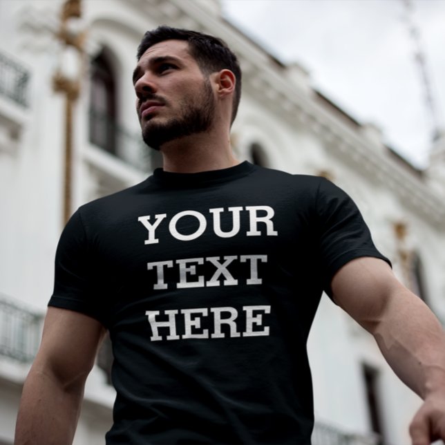 Camiseta Adicione seu próprio texto personalizado aqui pret (Criador carregado)