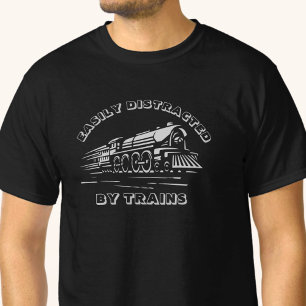 Camiseta Adicione seu TEXTO - facilmente distraído pelos t