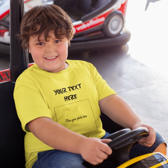 Camiseta Adicione Seu Texto Fotográfico Halloween, Crianças (Criador carregado)