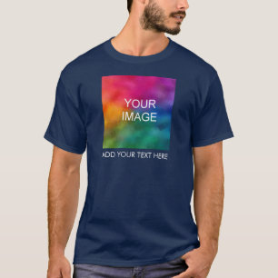 Camiseta Adicione sua imagem de texto Logotipo comercial Fo