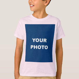 Camiseta Adicione sua imagem foto imagem logotipo rosa páli
